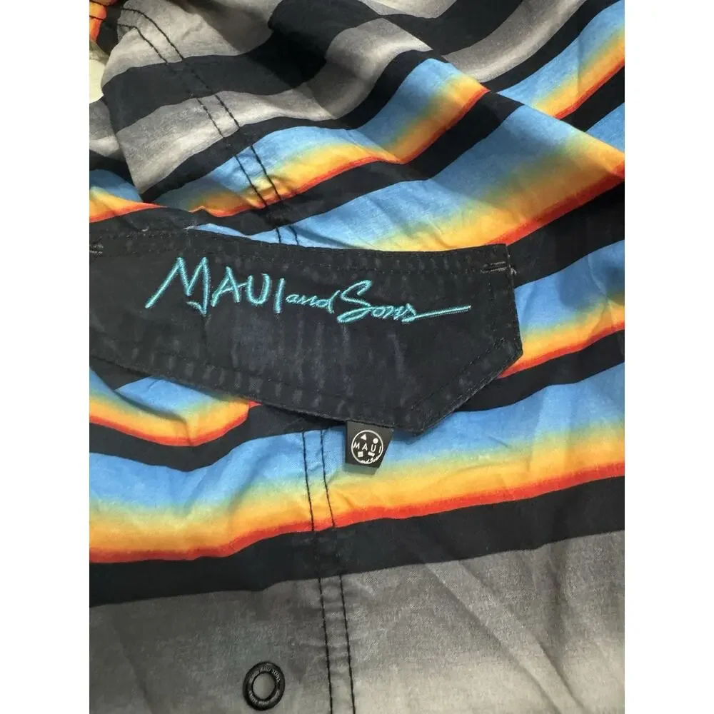 Maui And Sons Cool Swim Trunks Shorts Men’s Size 32